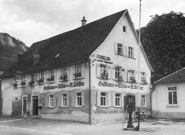 Shell-Tankstelle und Gasthof Rössle, Honau (Archiv GHV)