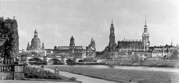 Stadtsilhouette Dresden vor 1945