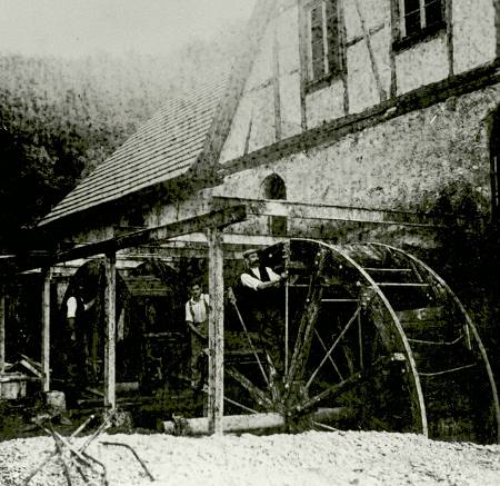 Wasserräder der Dobelmühle in Honau (Foro: Archiv GHV)